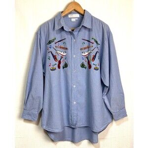 Vintage Casey Coleman Women size XL Embroidered Music Teacher Shirt Musical g